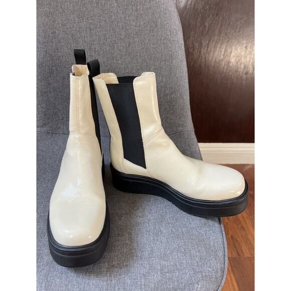 Vagabond Shoemakers Tara Patent Leather Chelsea Platform Boots Women's Size 10 - Picture 6 of 7